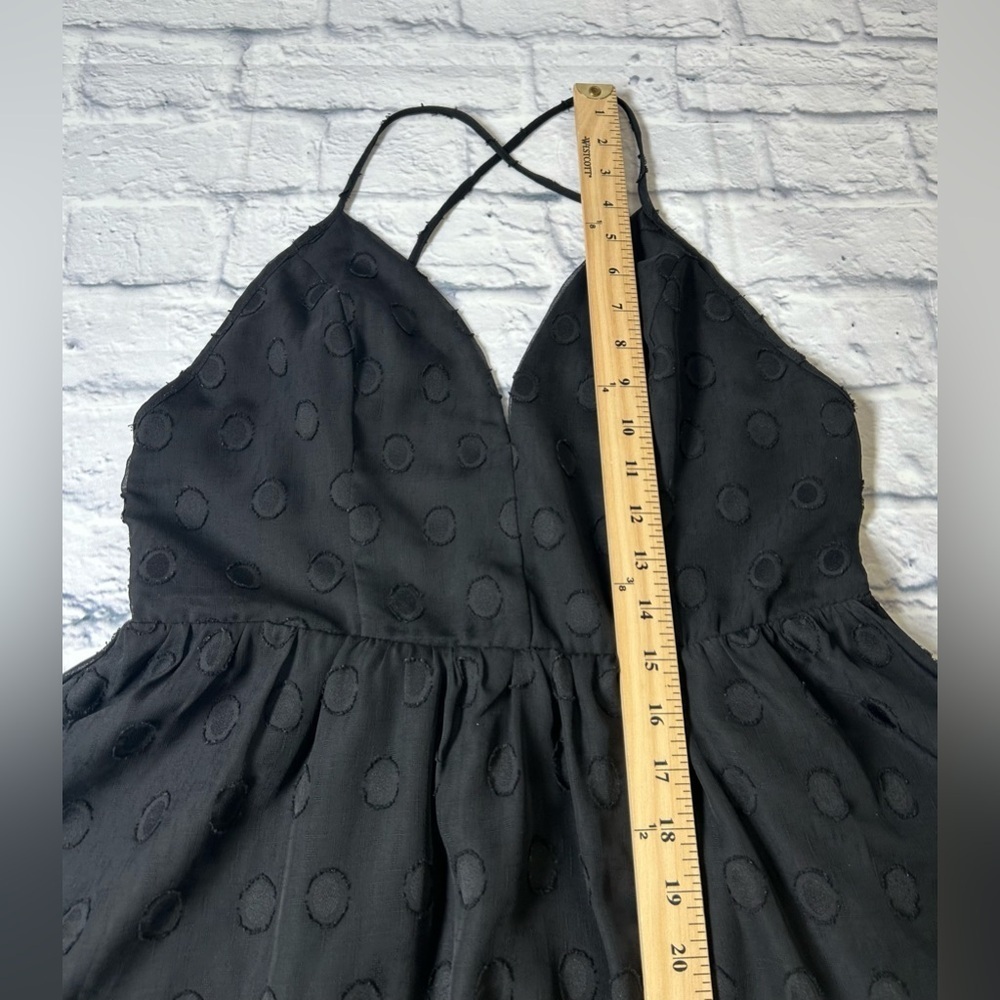 Molly Green Chic Black Mini Sundress w/Criss Cross Back. Size Large. - Picture 8 of 9
